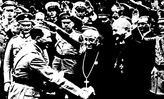 Hitler with Reich Bishop Muller and Abbot Schachleiter