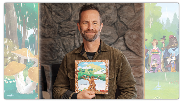 Actor and author Kirk Cameron with his new book, 'As Your Grow'.