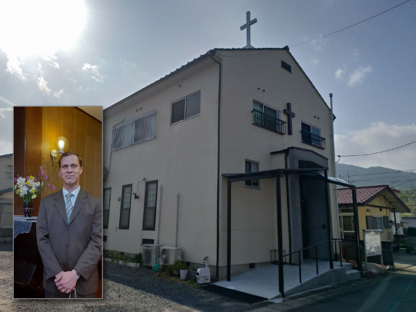 Missionary Justin Miller and his church in Japan