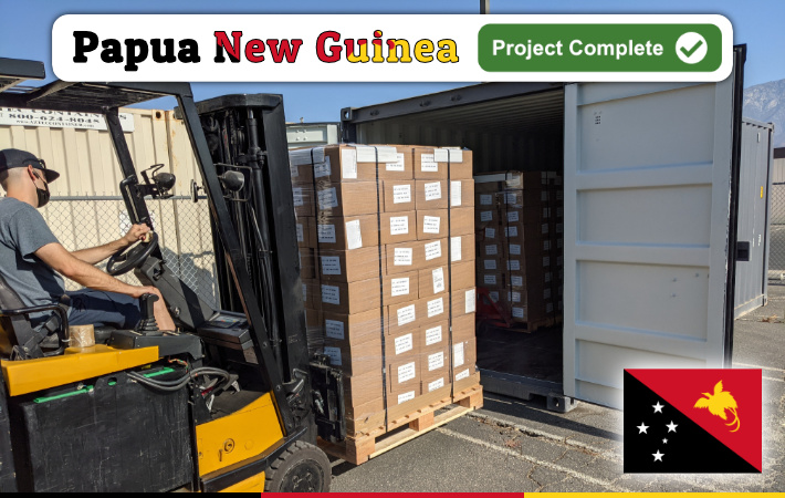 1 million tracts printed and loaded into the ocean container for PNG.